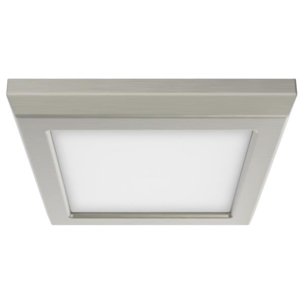 Blink Pro - 9W - 5in - LED Fixture - CCT Selectable - Square Shape - Brushed Nickel Finish - 120V