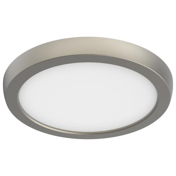 Blink Pro - 11W - 7in - LED Fixture - CCT Selectable - Round Shape - Brushed Nickel Finish - 120V