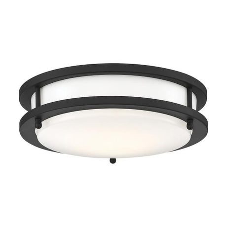 Glamour LED 10 inch - Flush Mount Fixture - Black Finish - CCT Selectable 3K/4K/5K