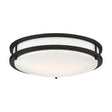 Glamour LED 14 inch - Flush Mount Fixture - Black Finish - CCT Selectable 3K/4K/5K