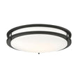 Glamour LED 17 inch - Flush Mount Fixture - Black Finish - CCT Selectable 3K/4K/5K