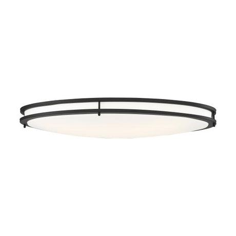 Glamour LED 32 inch - Flush Mount Fixture - Oval Shape - Black Finish - CCT Selectable 3K/4K/5K