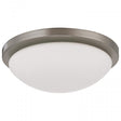 Button - 11 Inch LED Flush Mount Fixture - Brushed Nickel Finish - CCT Selectable - 120 Volts