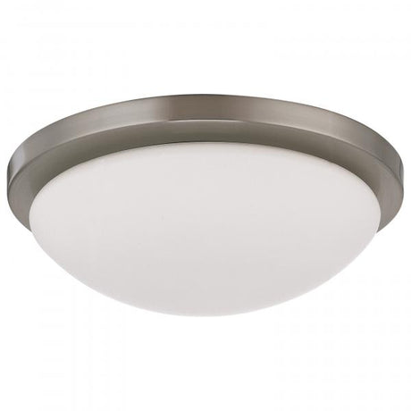 Button - 11 Inch LED Flush Mount Fixture - Brushed Nickel Finish - CCT Selectable - 120 Volts