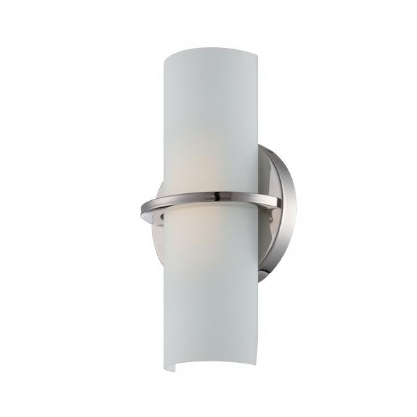 Tucker - LED Wall Sconce - Etched Opal Glass - Polished Nickel Finish