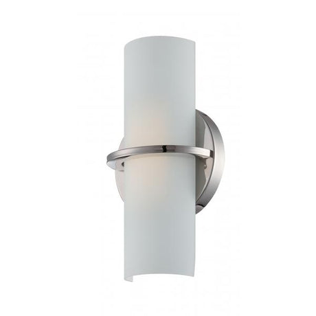 Tucker - LED Wall Sconce - Etched Opal Glass - Polished Nickel Finish