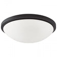 Button - 17 Inch LED Flush Mount Fixture - Matte Black Finish - CCT Selectable - 120 Volts