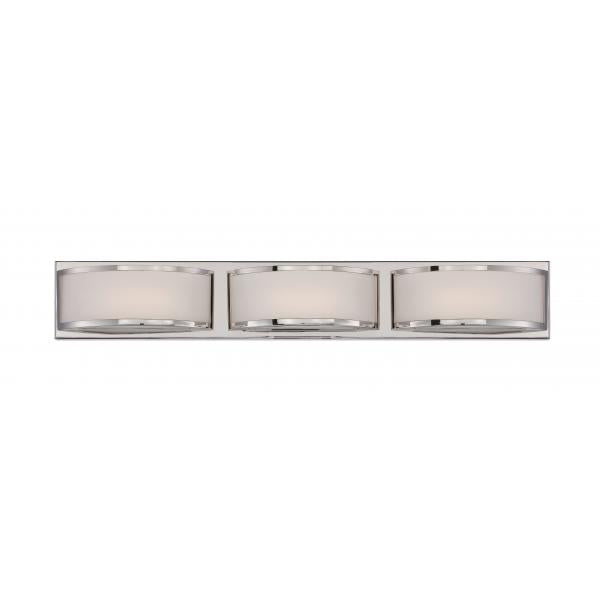 Mercer - (3) LED Wall Sconce - Frosted Glass - Polished Nickel Finish