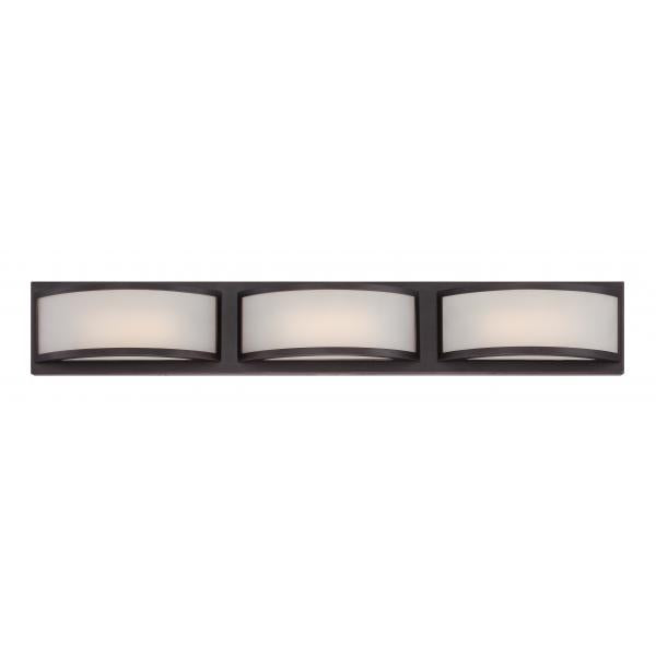 Mercer - (3) LED Wall Sconce - Frosted Glass - Georgetown Bronze Finish