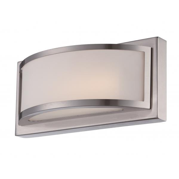 Mercer - (1) LED Wall Sconce - Frosted Glass - Brushed Nickel Finish