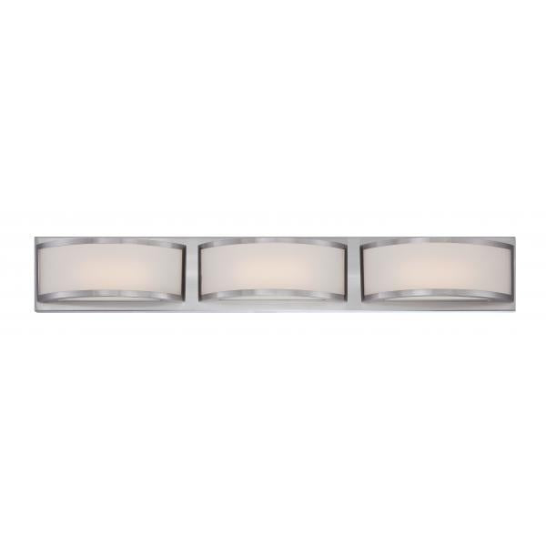 Mercer - (3) LED Wall Sconce - Frosted Glass - Brushed Nickel Finish