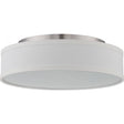 Heather - LED Flush Fixture with White Linen Shade