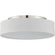 Heather - LED Flush Fixture with White Linen Shade