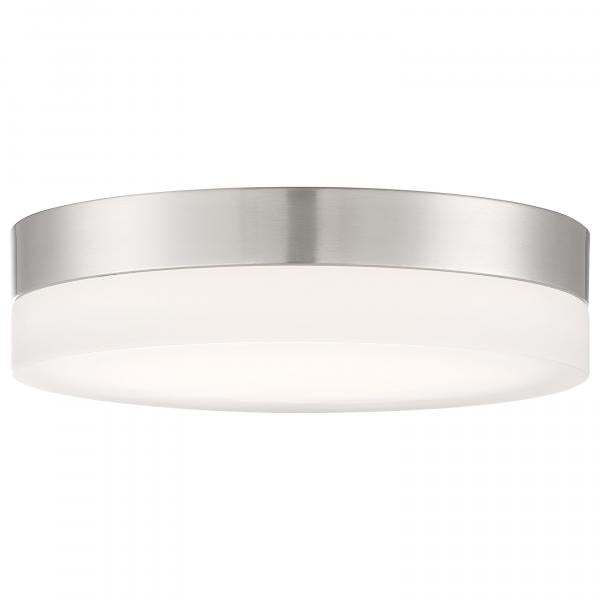 Pi - 9 Inch LED Flush Mount - Brushed Nickel Finish - Frosted Etched Glass - CCT Selectable - 120 Volts