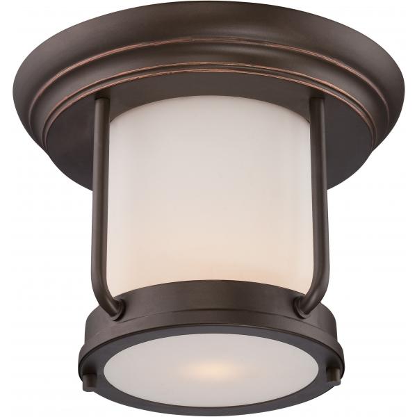 Bethany - LED Outdoor Flush Fixture with Satin White Glass