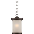 Diego - LED Outdoor Hanging with Satin Amber Glass