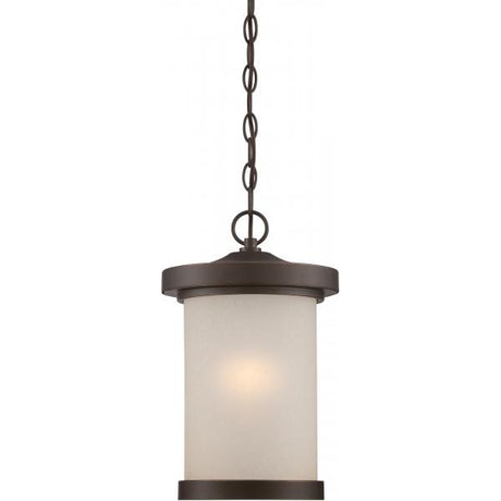 Diego - LED Outdoor Hanging with Satin Amber Glass