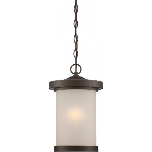 Diego - LED Outdoor Hanging with Satin Amber Glass