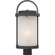 Willis - LED Outdoor Post with Antique White Glass