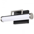 Solano LED Small Vanity - Black and Brushed Nickel Finish - White Acrylic Lens