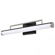 Solano LED Medium Vanity - Black and Brushed Nickel Finish - White Acrylic Lens