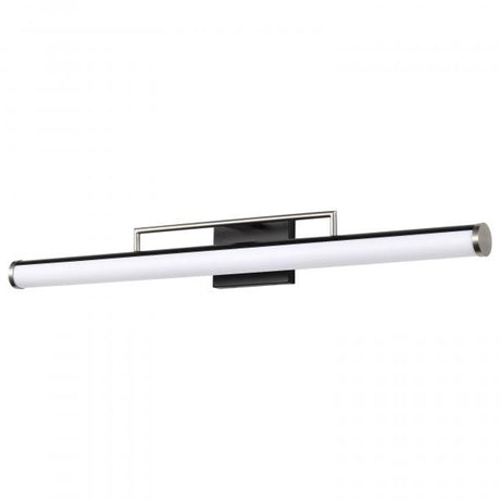 Solano LED Large Vanity - Black and Brushed Nickel Finish - White Acrylic Lens