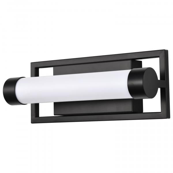 Canal LED Small Vanity - Matte Black Finish - White Acrylic Lens