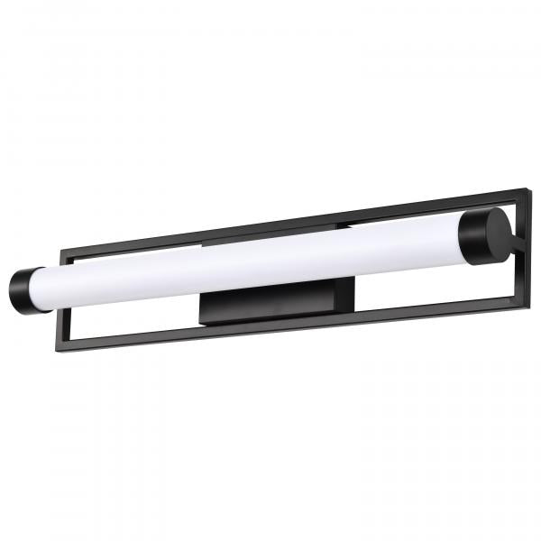 Canal LED Medium Vanity - Matte Black Finish - White Acrylic Lens