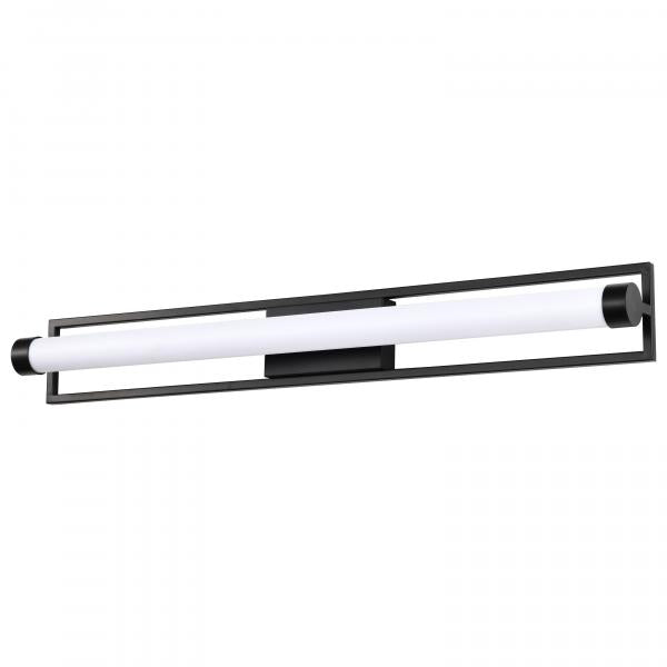 Canal LED Large Vanity - Matte Black Finish - White Acrylic Lens