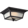 Essex Flush Lantern - Sterling Black Finish