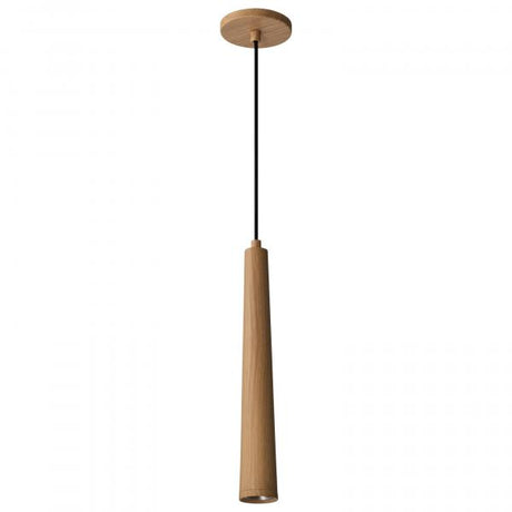 Melrose - 12 Watt, 16" LED Pendant - Ash Wood Finish