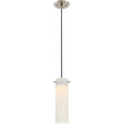 Pulse - LED Mini Pendant with White Opal Glass - Brushed Nickel Finish