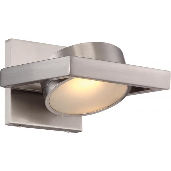 Hawk LED Pivoting Head Wall Sconce - Brushed Nickel Finish