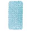 iDesign 26-1/2 in. L X 13-3/4 in. W Blue Vinyl Bath Mat