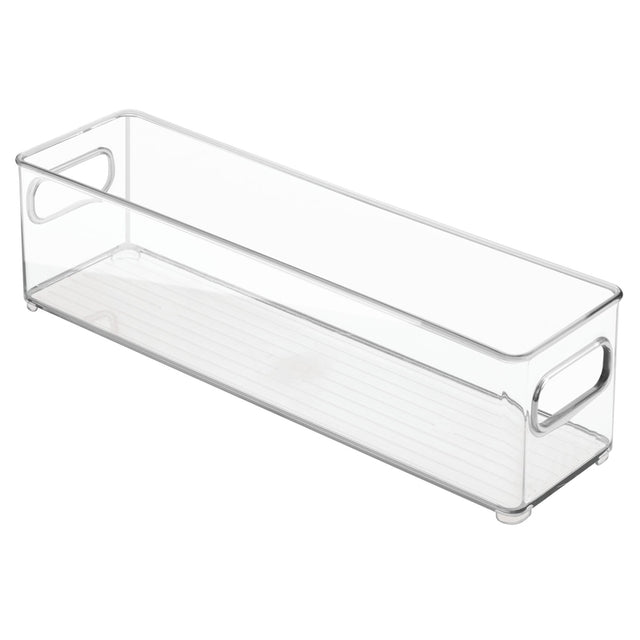 iDesign Clear Storage Bin 4 in. H X 4 in. W X 14.5 in. D Stackable