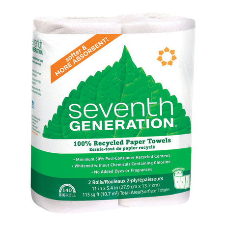 Seventh Generation Paper Towels 140 sheet 2 ply 2 pk