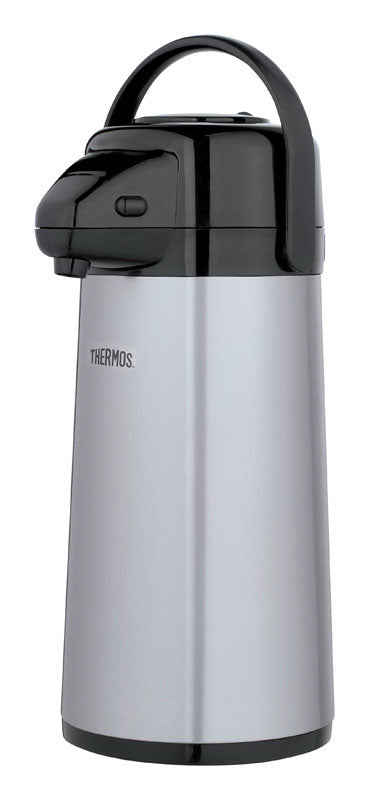 Thermos Black/Silver Stainless Steel Carafe