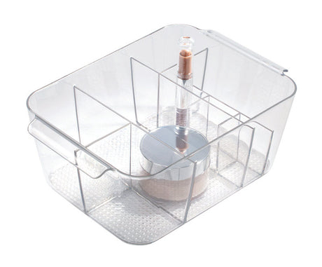 iDesign Clear Cosmetic Organizer 3-5/8 in. H X 10-13/32 in. W X 7.1 in. D