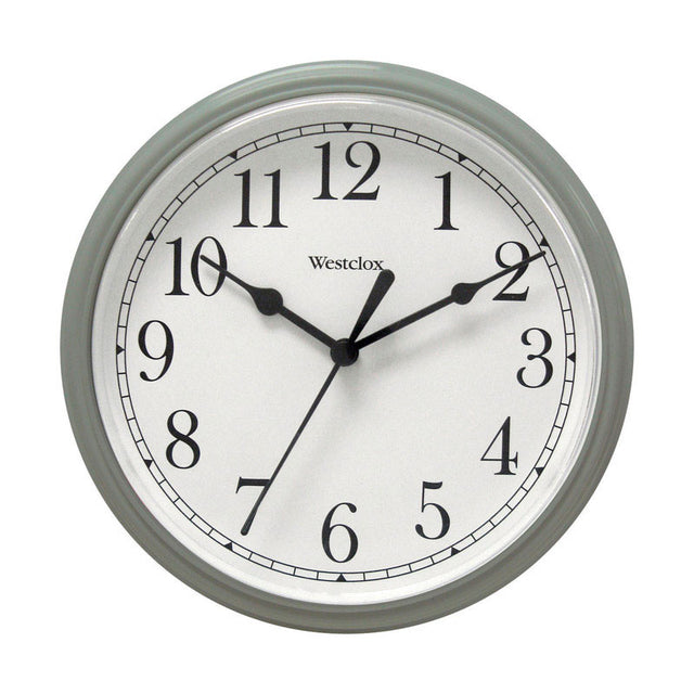 Westclox 8.5 in. L X 8.5 in. W Indoor Classic Analog Wall Clock Glass/Plastic Silver