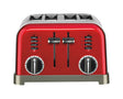 Cuisinart Stainless Steel Red 4 slot Toaster 7.4 in. H X 11.14 in. W X 10.67 in. D