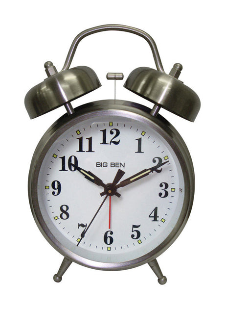 Westclox Big Ben 4.5 in. Silver Alarm Clock Analog Battery Operated