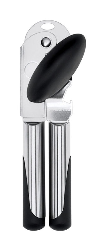 OXO Satin Nickel Black/Silver Stainless Steel Manual Can Opener