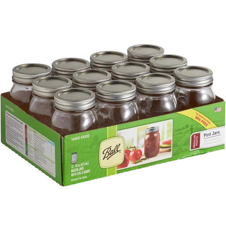 Ball Regular Mouth Mason Jar 16 oz 12 pk