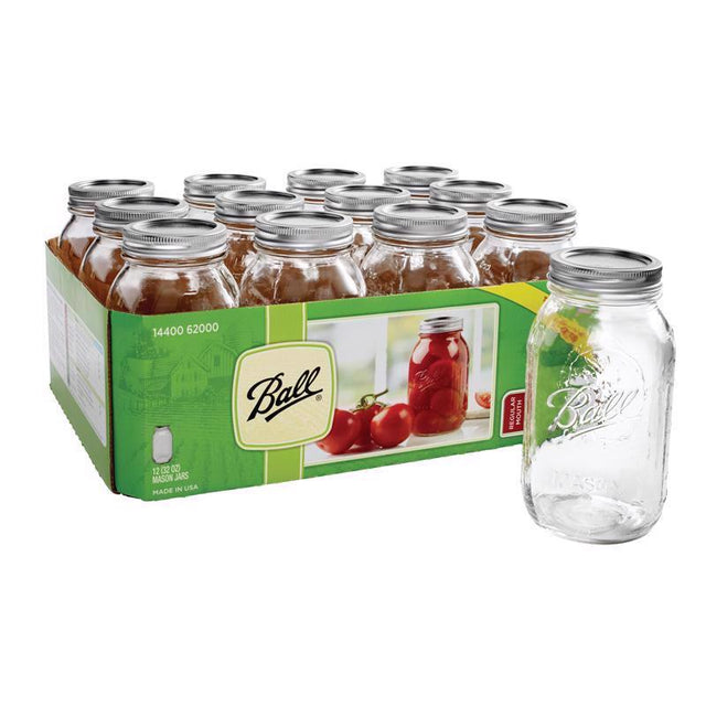 Ball Regular Mouth Mason Jar 32 oz 12 pk