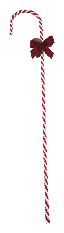 Good Old Values Candy Cane with Bow 8 in. Pathway Decor