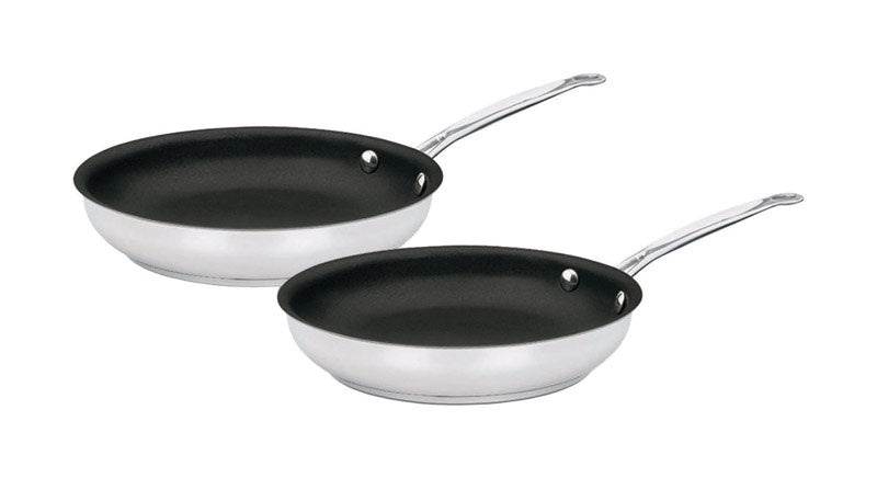 Cuisinart Chef's Classic Stainless Steel Skillet 9 & 11 in. Silver