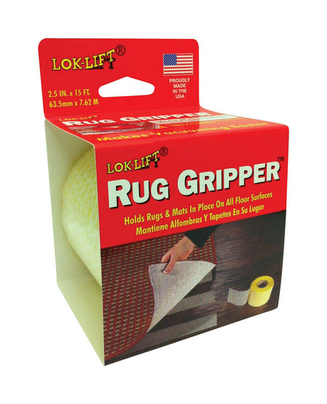 Lok-Lift 2.5 in. W X 15 ft. L Reversible Scrim Indoor Rug Gripper