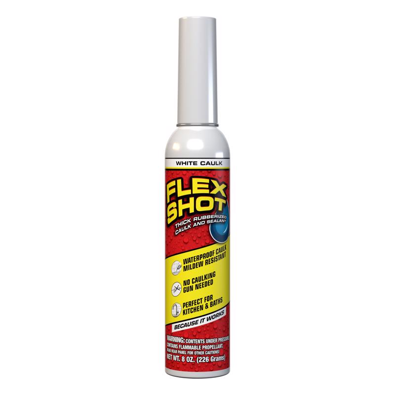 Flex Seal Family of Products Flex Shot White Rubber All Purpose Waterproof Sealant 8 oz