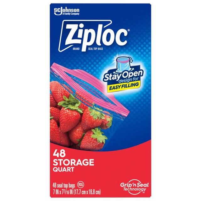 Ziploc 1 qt Clear Food Storage Bag 48 pk