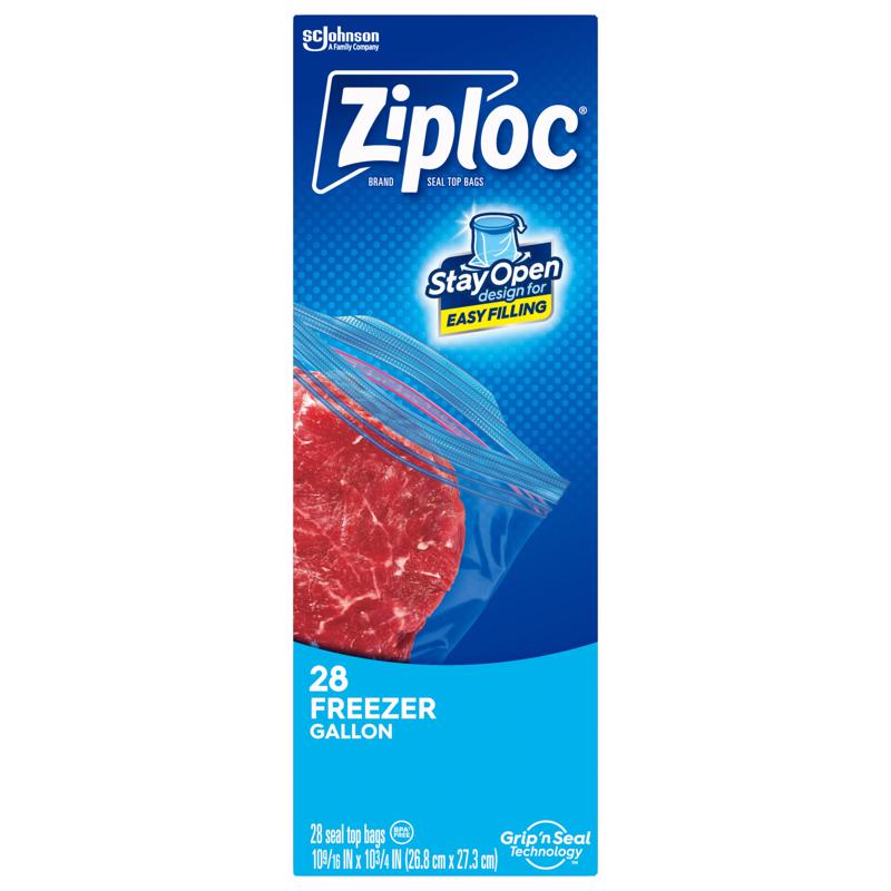 Ziploc 1 gal Clear Freezer Bag 28 pk